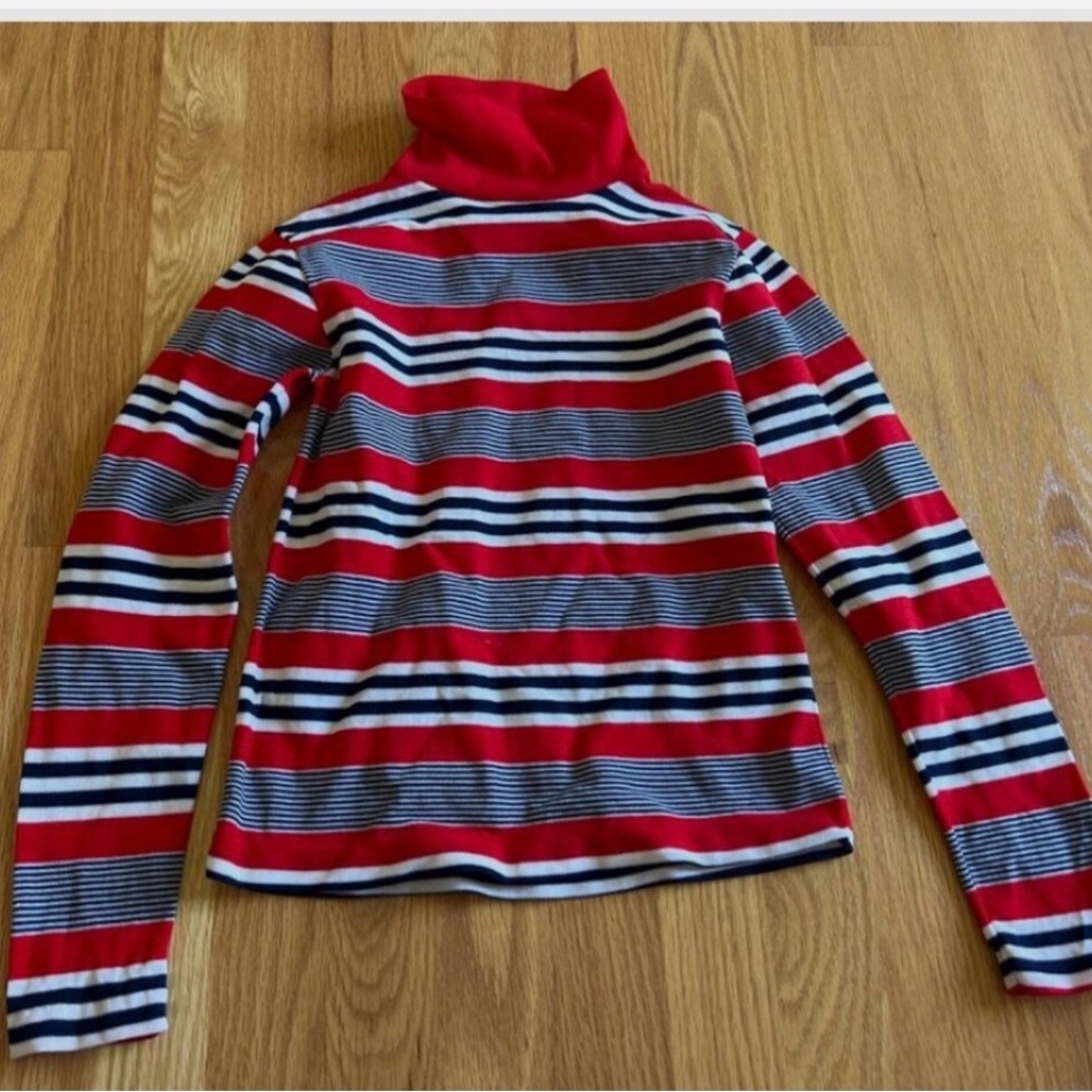 Vintage Sears Red and Blue Striped Kids Shirt size 10